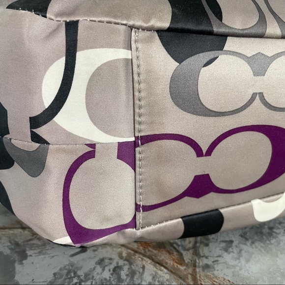 COACH SOHO OPTIC PRINT LARGE SIGNATURE LOGO HOBO F19444 SV/MULTICOLOR MSRP $398 - Picture 11 of 14
